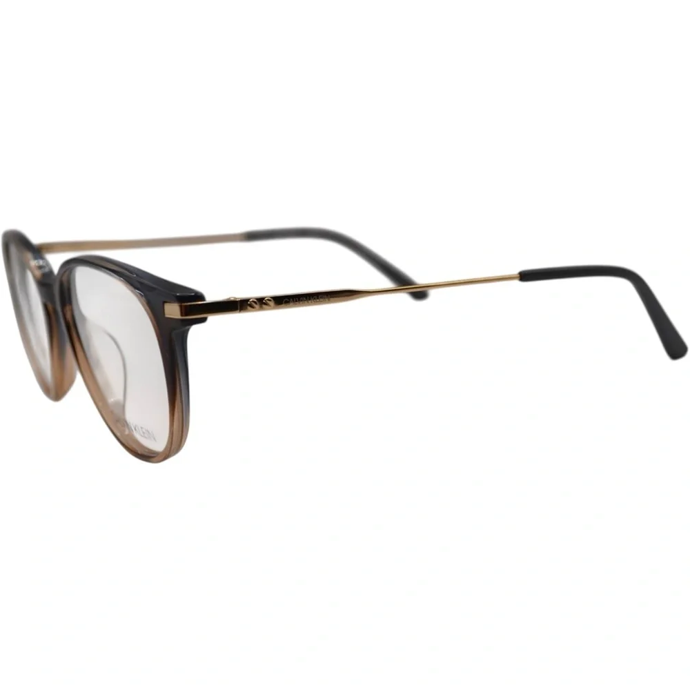 Calvin Klein Women’s Eyeglasses | Crystal Grey | Round Full Rim | 51–17–140